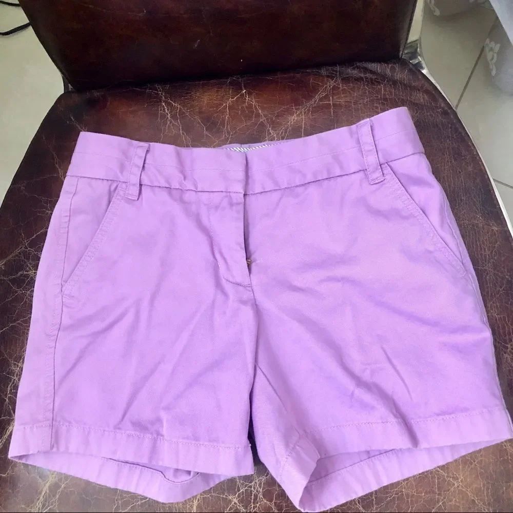 J.crew purple chino style short Size 2